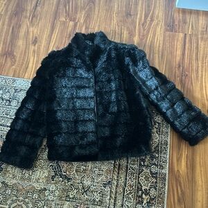 Vintage Faux Fur Black Jacket